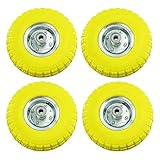 Neumáticos sólidos para kart con placa de llanta de acero resistente y rodamientos de eje de acero de 50 mm