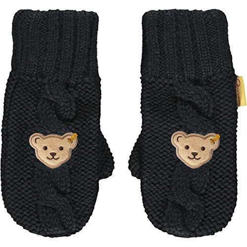 Preisvergleich Produktbild Steiff Mädchen mit süßer Teddybärapplikation Handschuhe, Navy, 030