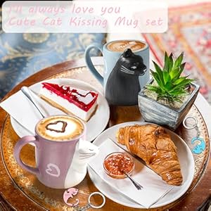 Bignosedeercouplegiftscutekissingcatmugmatchingcouplesstuffceramiccoffeemugsforweddinggiftsanniversaryengagementgiftforcouplescatlovers12oz Urban Country Home Decor Bignosedeer couple gifts cute kissing cat mug matching couples stuff ceramic coffee mugs for wedding gifts anniversary engagement gift for couples cat lovers 12oz urban country home decor