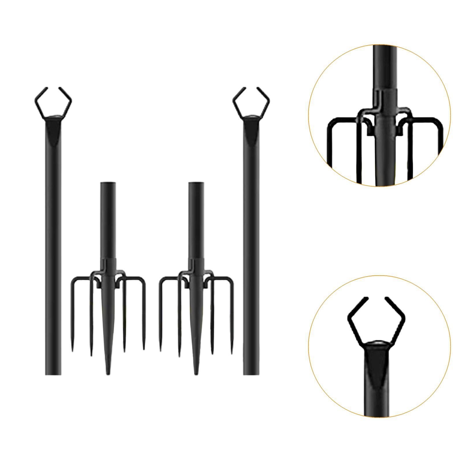 Lot de 2 Poteaux D'éclairage Suspendus en Métal, Accessoires D'éclairage, Installation Facile, Poteaux D'éclairage Extérieur de 3 M (10 Pi