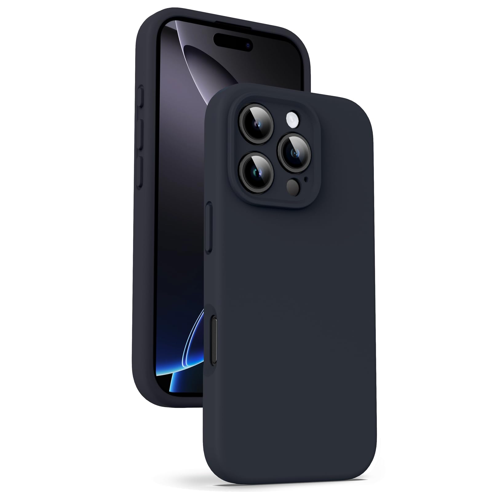 Supdeal Liquid Silicone Case for iPhone 16 Pro - [Camera All-Round Protection] [Soft Microfiber Lining Anti-Scratch] 4 Layer Full Covered Shockproof