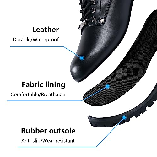 GARGOYLE BELLS Men's Motorcycle Boots PU Leather Combat Boots For Men Biker Boots with Lace-Up And Side Zipper2