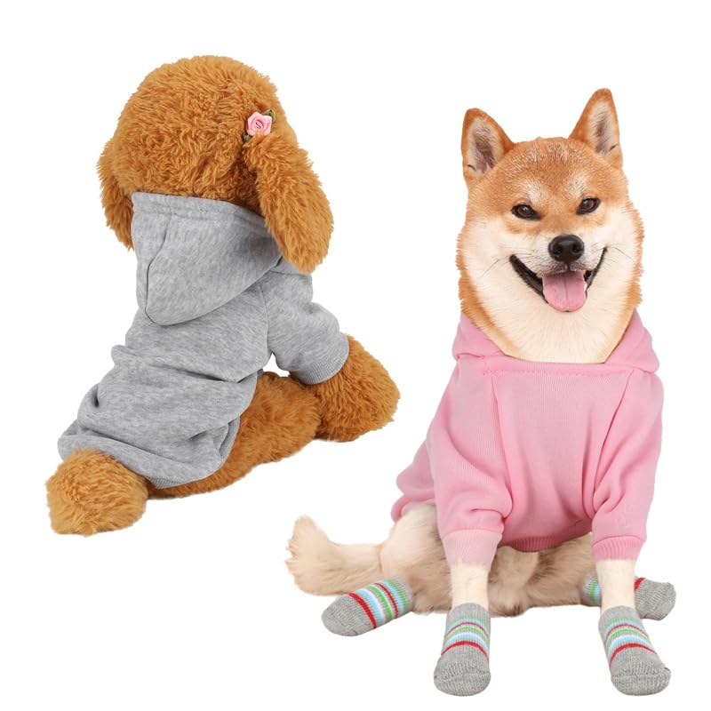 Ranphy Hundepullover Welpe Katze - Rollkappen Strickpullover Lightblu S