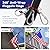 American Flag and Flag Pole for House Outside, 5ft Heavy Duty Flag Pole Kit with 3x5 Embroidered USA Flag, Tangle Free Steel Black Flag Pole with Bracket for Residential, Commercial, Outdoors Garden