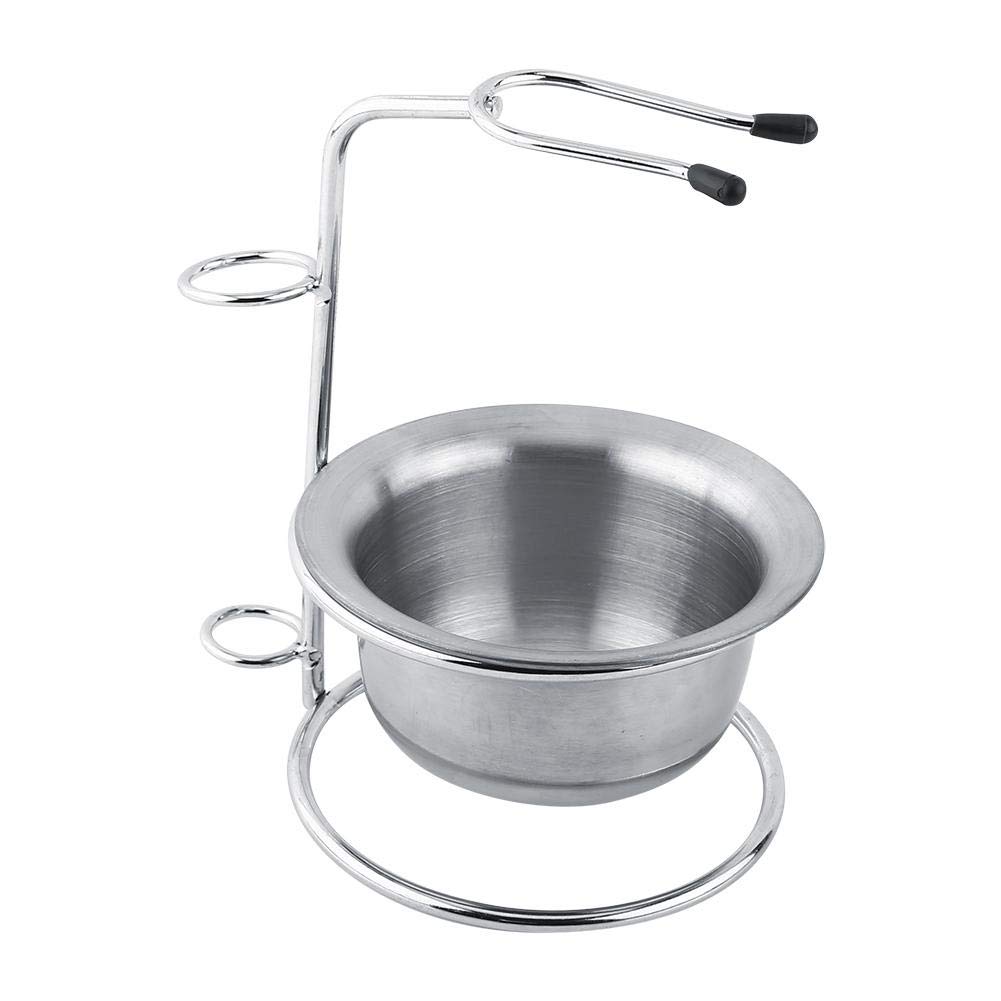 Supporto per set da barba 2 in 1, Set da Barba Uomo 2 in 1, Kit di strumenti per la rasatura da uomo, supporto per pennello da barba in acciaio inossidabile e ciotola per tazza di sapone
