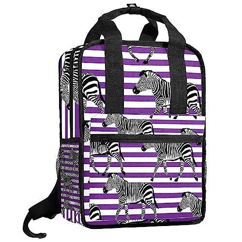 Sac à dos violet pour l'école avec bretelles réglables multicolores