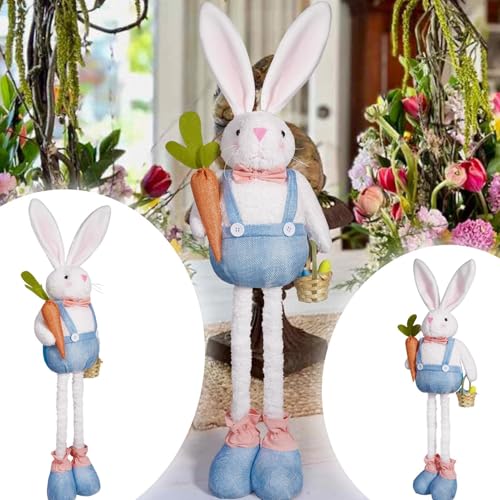 Figure de lapin mignon de Pâques extensible décor de printemps et salon - 2