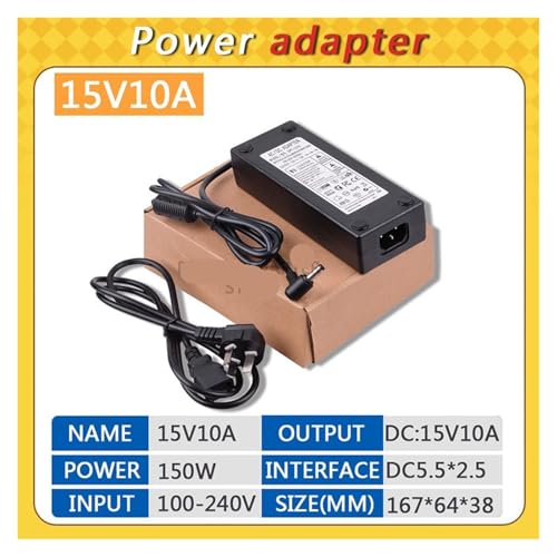 Adaptador de corriente AC 100-240V a DC 15V10A con conector 5.5mm x 2.5mm miniatura 2