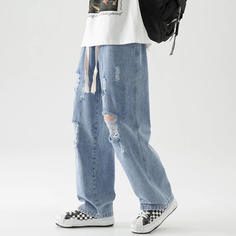 Men Baggy Trousers Loose Jeans Pants Women Straight Jeans3