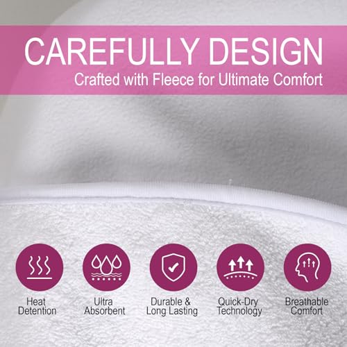 Image of Car Seat Towel Covers Front Seats Protector for Gym and Workout, Automotive Washable Driver Cars Seat Sweat Cover for Dog, Compatible with Tesla Model Y Juniper /3 /X /S (Fleece White, 1Pcs)