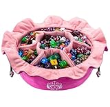 CardKingPro Immense Dice Bags with Pockets - Pink - Capacity 150+ Dice - Great Organizer for Dice Hoarders, Perfect for Dungeons and Dragons [Patented Design]