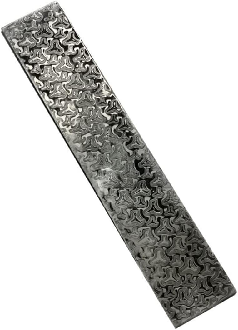 Aibote VG10 Custom Handmade Armor Pattern Damascus Stainless Steel Bar Knife Billet for Knife Making Outdoor Knives (160x30x3mm)