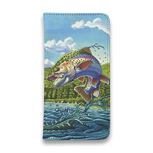 AnglersLife AQUOS sense7 plus A208SH �Ƃ̌݊������� �X�}�z�J�o�[ �A�N�I�X �P�[�X�̑�֕i �x���g�Ȃ� �}�O�l�b�g�Ȃ� �X�^���h �J�[�h���[ �蒠�^ �X�}�z�P�[�X AQUOS�p ���S�_�i Leaping Rainbo