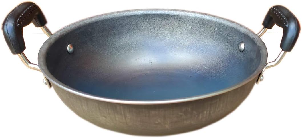 nakshathra Iron Kadai, Black, 215mm