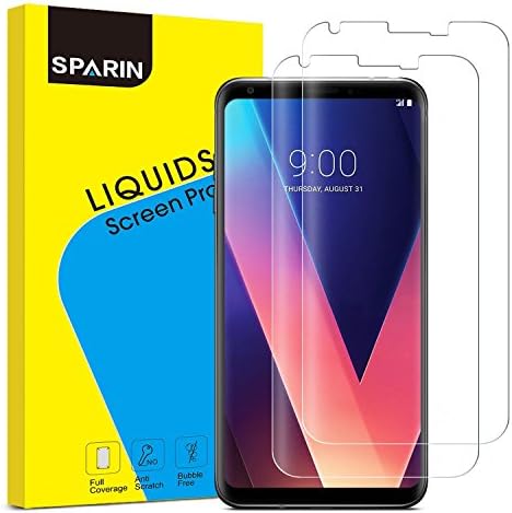 For LG V30 Screen Protector, Echool[2Pcs][Ultra Clear][Bubble Free][ 9H Hardness][Scratch Resistant]Tempered Glass Screen Protector For LG V30