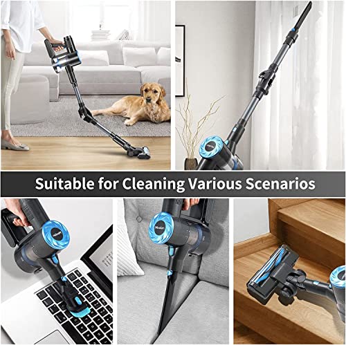 Moolan Lightweight Cordless Vacuum Cleaner 28Kpa 380W 6-In-1 Cordless Stick Vacuum,45Mins Runtime,180°Rotation,Bagless Vacuum With Led Headlights For Hardwood Floor Low-Pile Carpet Pet Hair #TOP5