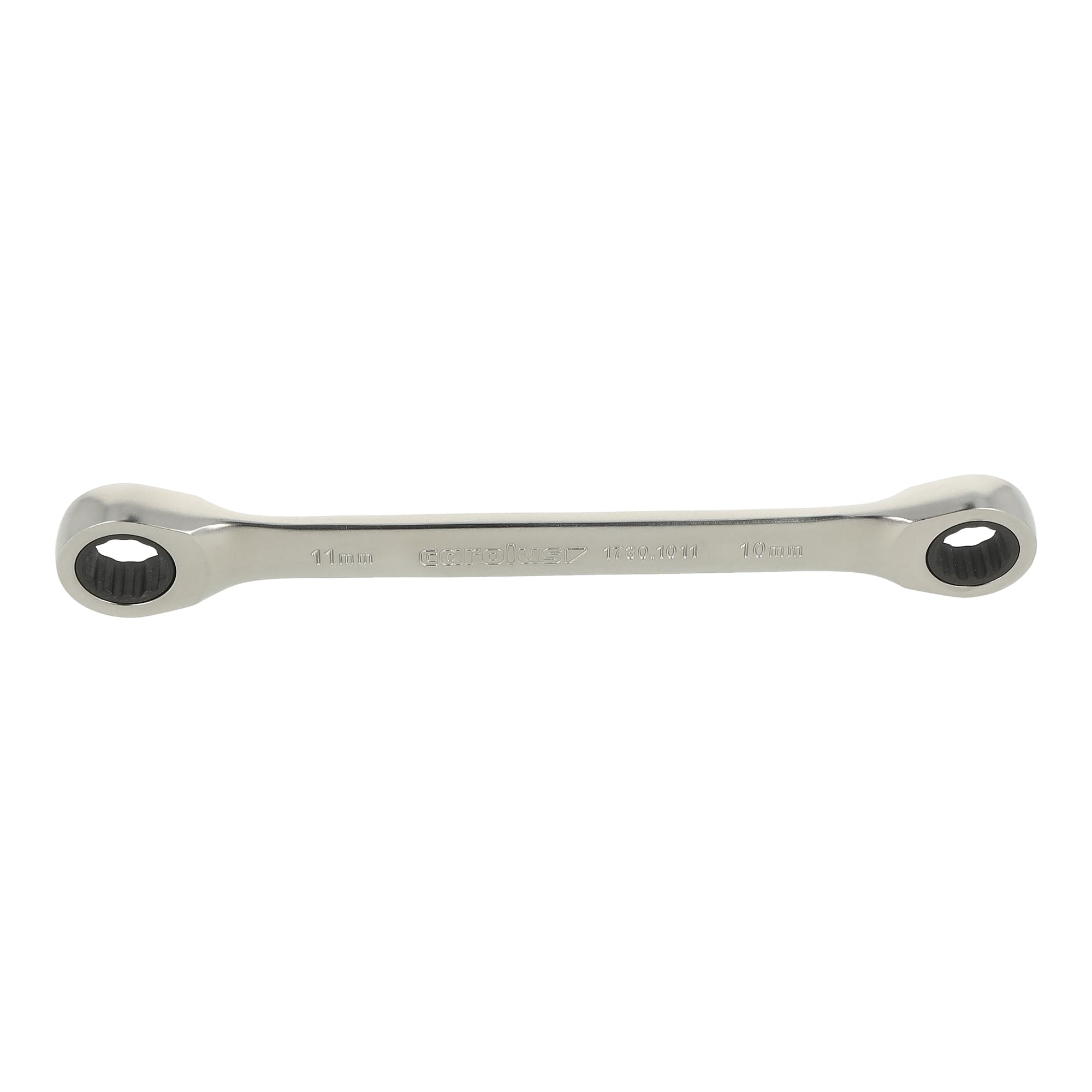 Carolus Double Ring Ratchet Spanner 10 x 11 mm Straight 1730.1011, 10x11 mm - Image 2