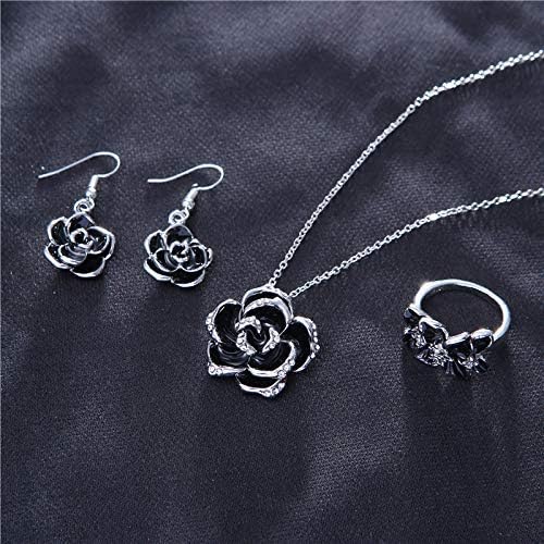 Miniatura 3 de Collar para mujer, pendiente, plata colgante, collar de cadena para mujer, aretes para fiesta, boda, conjunto de joyas de amor, práctico y útil