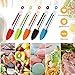 Mudder 5 Pcs Mini Silicone Kitchen Tongs 7 Inch Small Serving Food Tongs with Silicone Tips Christmas Party Supplies for Cooking, BBQ, Salad, Grilling and Frying(Multi)