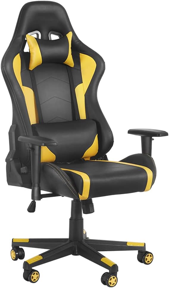 Okeysen Gaming Chair Leather Computer Chairs, Ergonomic Video Game Chairs for Kids Adults, Racing Style High-Back Gamer Chair with Massage,Adjustable Office Gaming Recliner for Teens