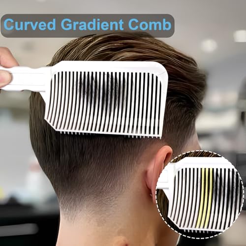 Peine Fade para corte de cabello, 2 piezas, blanco miniatura 5