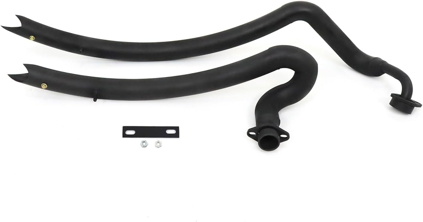 For Yamaha V Star Dragstar 1100 XVS1100 Slash Cut Exhaust System Baffle Drag Pipes With Muffler Removable Silencers Chrome(Chrome)