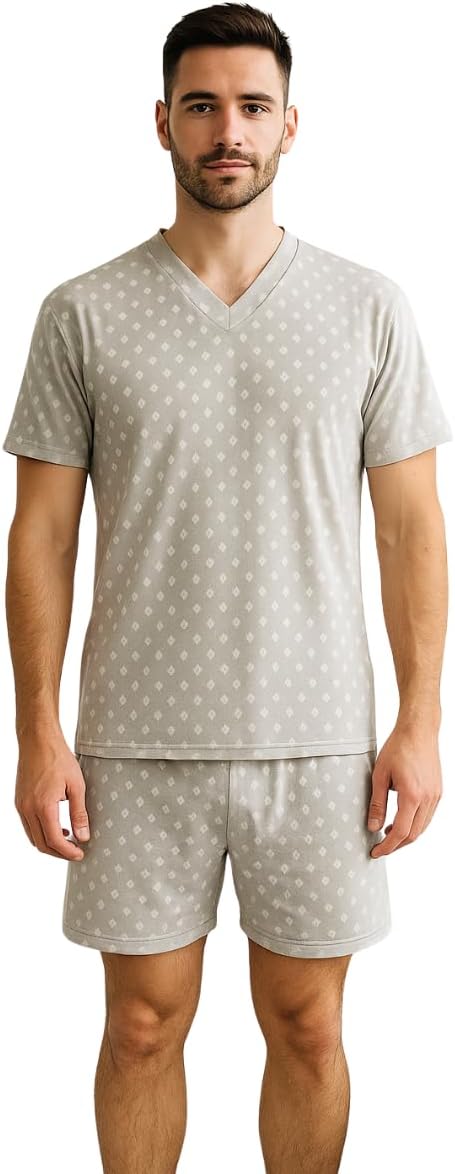 Pijama Masculino Manga Curta Liganete L4013