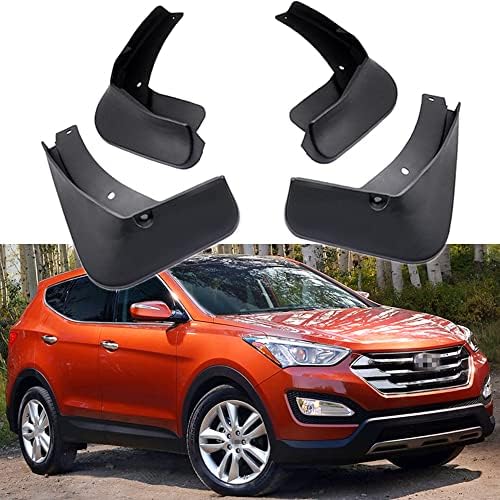 SPEEDLONG 4Pcs Car Mud Flaps Splash Guards Fender Mudguard Compatible with Hyundai Santa Fe Sport 2013-2018 14 15 16 17