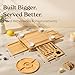 SMIRLY Charcuterie Boards Set - Large Bamboo Cheese Board Set - House Warming Gifts New Home, Wedding Gift for Couple, Bridal Shower Gift, Birthday Gifts for Women