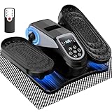 VIVURN® 023 Under Desk Elliptical Mini Electric Leg Exerciser for Senior, 12 Speeds RF Remote Display Monitor Non-Slip Mat, Quiet & Compact Seated Pedal Exerciser for Home Office Gift for Mom Dad