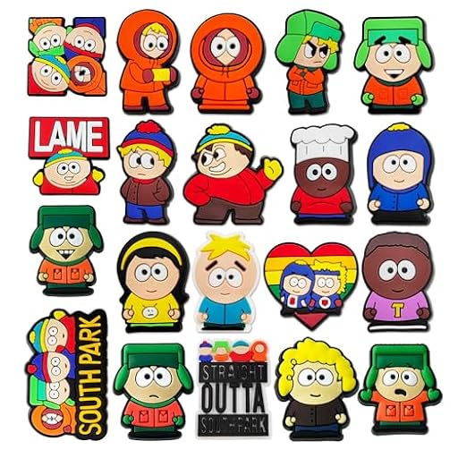 20 adornos para zapatos South Park para adolescentes, bonitos adornos para zapatos, pulseras, zuecos, sandalias, regalos de fiesta para adultos. | Ya disponible en tu tienda friki favorita! En mundofriki.es!