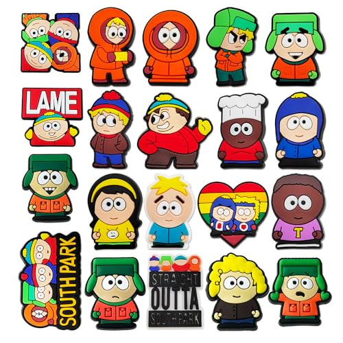 Fancico South Park Lot de 20 breloques pour chaussures, pour adolescents, jolies décorations pour chaussures, bracelets, sabots, sandales, cadeaux de fête...