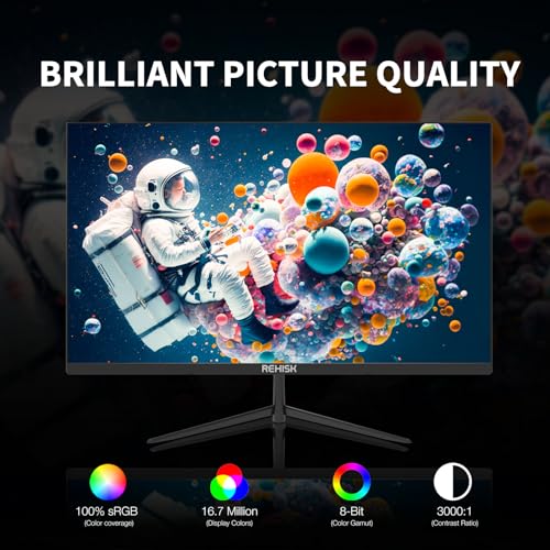 Image of 24 Inch FHD Gaming Monitor, 1080P IPS Computer Monitor with 100Hz, 1ms Response Time, 1000:1 Contrast Ratio, VESA Compatible, Tilt Adjustable, AMD FreeSync, Build-in Speakers