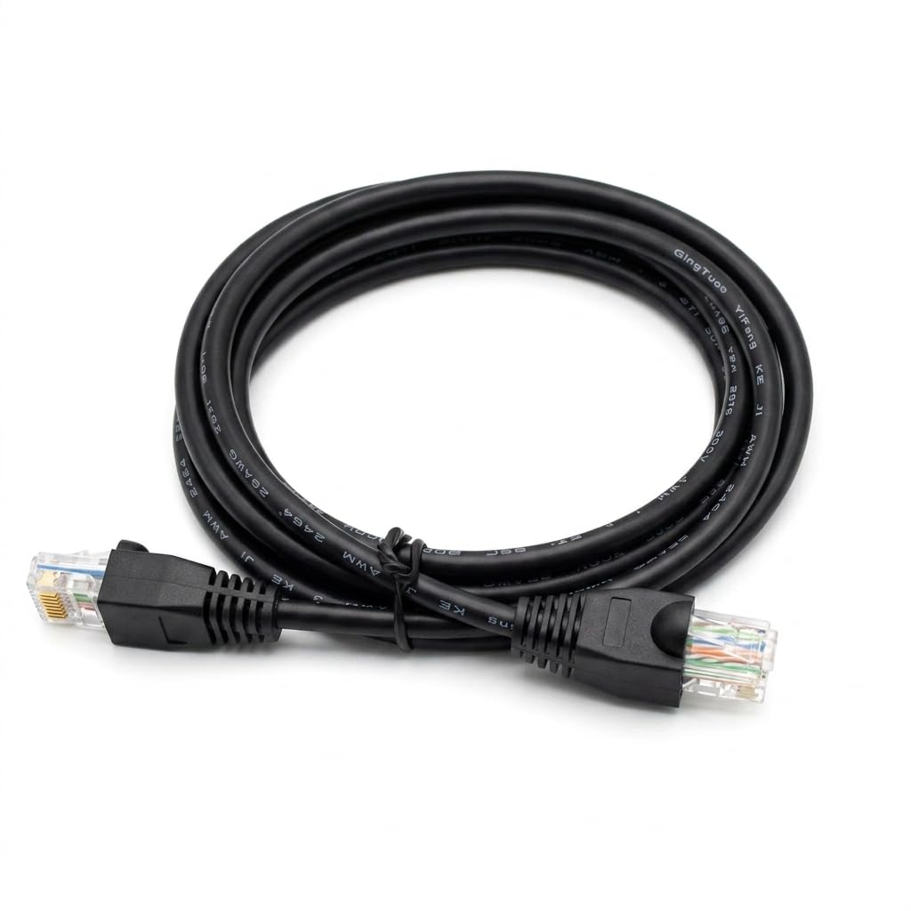 RJ45 to RJ45 RS485 Communication Cable, 3.3ft Shielded Industrial Ethernet Cable for PLC, VFD, Battery Systems & Motor Drives