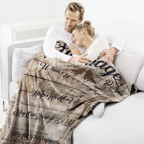 Wedding Gifts for Couples Marriage Prayer Fleece Flannel Throw Blanket for Couple Newlyweds Best Bride Gifts for Wedding Day Bridal Shower Anniversary Honeymoon Engagement Gifts for Groom, 130x152 cm - Image 4