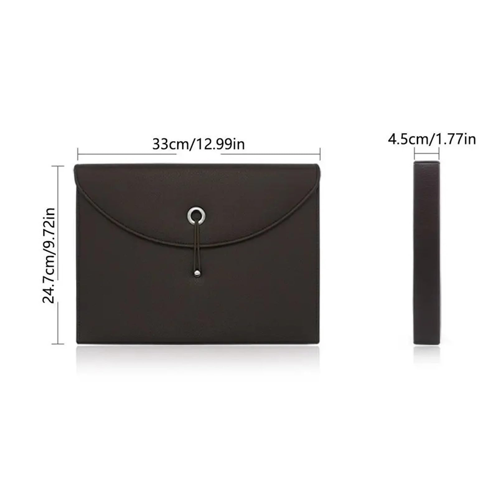 Borsa for documenti impermeabile in pelle PU con etichette Portadocumenti espandibile portatile Design di tenuta elastica multifunzionale Per Archiviazione Documenti