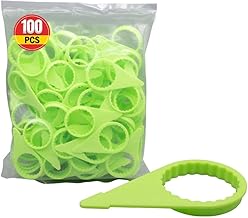 Mytee Products 100 Pcs Checkpoint Loose Wheel Lug Nut Indicator for 33MM Nuts - High Visibility Green 22mm Pointed Studs - Wheel Check Indicators for Commercial Trucks, Enclosed Trailers, Semi