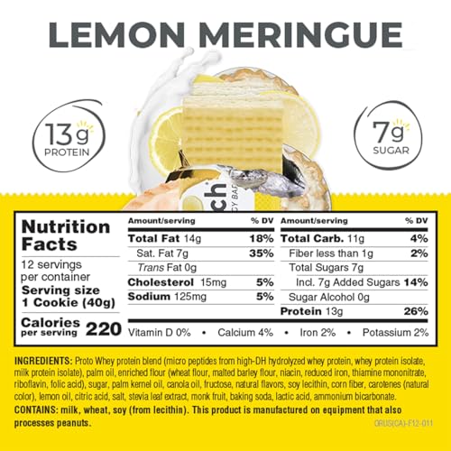 Power Crunch Protein Wafer Bars, High Protein Snacks with Delicious Taste, Lemon Meringue, 1.4 Ounce (12 Count) - Thumbnail 3