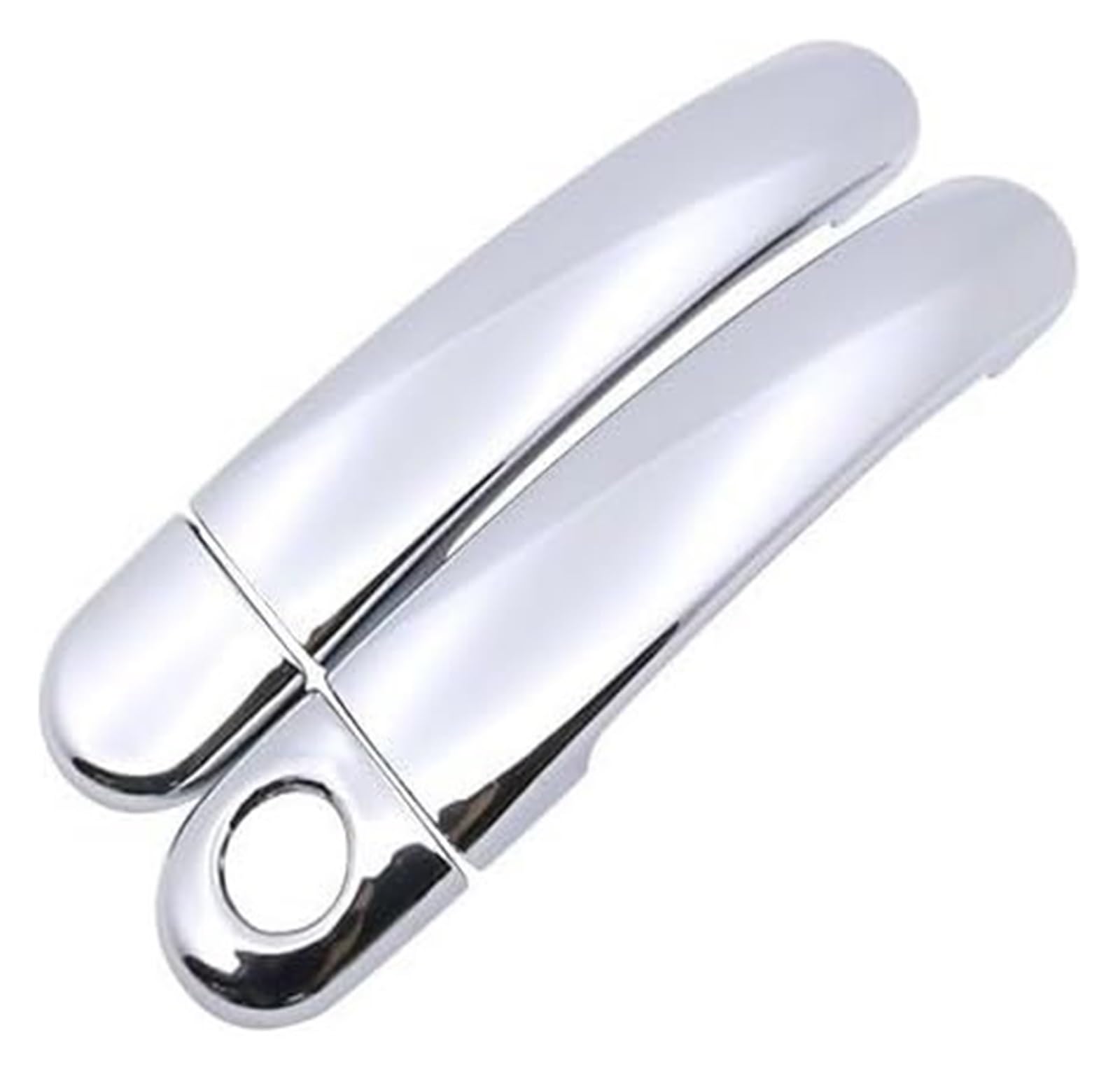 Qwqthgs 2Door 1 Keyhole Car Exterior Door Handle Cap For Seat For Ibiza Mk3 6L 2003-2009 Chrome Exterior Door Handle Cover Car Stickers Trim Set Outer 2004-2008(2Door 1 Keyhole)