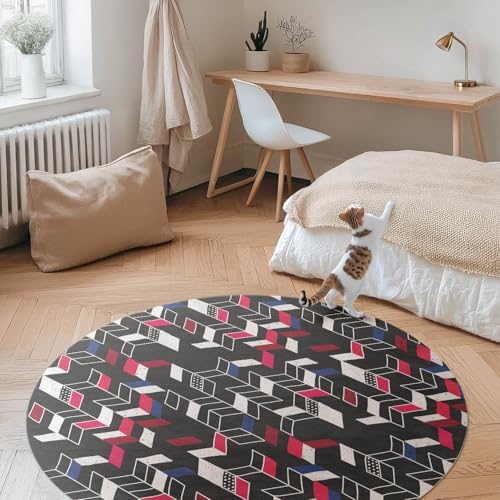 Tapis vinyle durable et élégant de sol design rond ø60 cm - 3