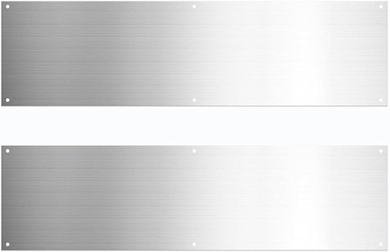 Stainless Steel Door Push Plate for Exterior Swing Doors, 41 x 11 cm, 2-Pack, Scratch-Resistant Kick Protector