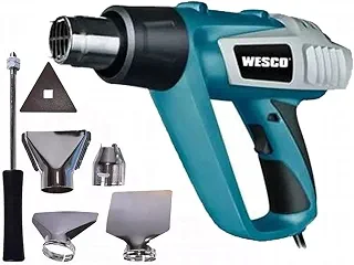 Soprador Térmico Wesco WS6427 2000W 220v – 3 Temperaturas com Função Ar Frio, Proteção Contra Superaquecimento, 5 Bicos + Espátula