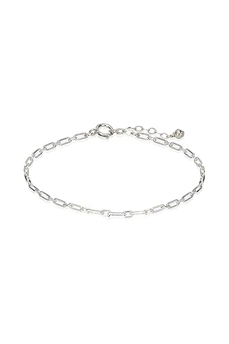 Miniatura 29 de Annika Bella Silver Bracelet, 6.5-7.5 Inches Hand Chain, 925 Silver Stackable Bracelets for Women, Valentines Day Gift, Jewelry for Teens