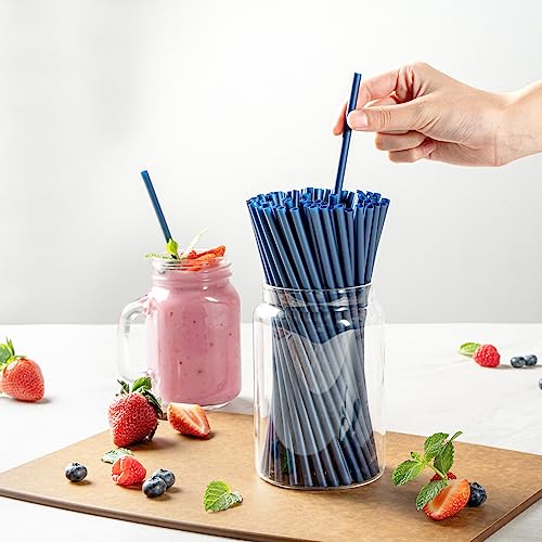 Pitillos desechables sostenibles 8.3 pulg. Midnight Blue x2000 miniatura 6
