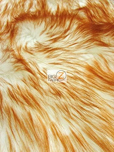 Candy Shag Faux Fur Fabric Sold by The Yard DIY Coats Costumes Scarfs Rugs Accessories Fashion (Amber)