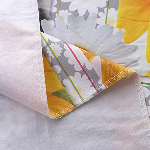 Image of Heavy Duty Vinyl Tablecloth with Flannel Backing Waterproof Oil-Proof Plastic Table Cloth Stain-Resistant Wipeable Rectangle or Square Table Cover for Indoor and Outdoor ( Sunflower, 60X84 Inch)