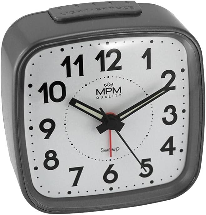 MPM Quality LecWec Alarm Clock, Grey, Small/Normall