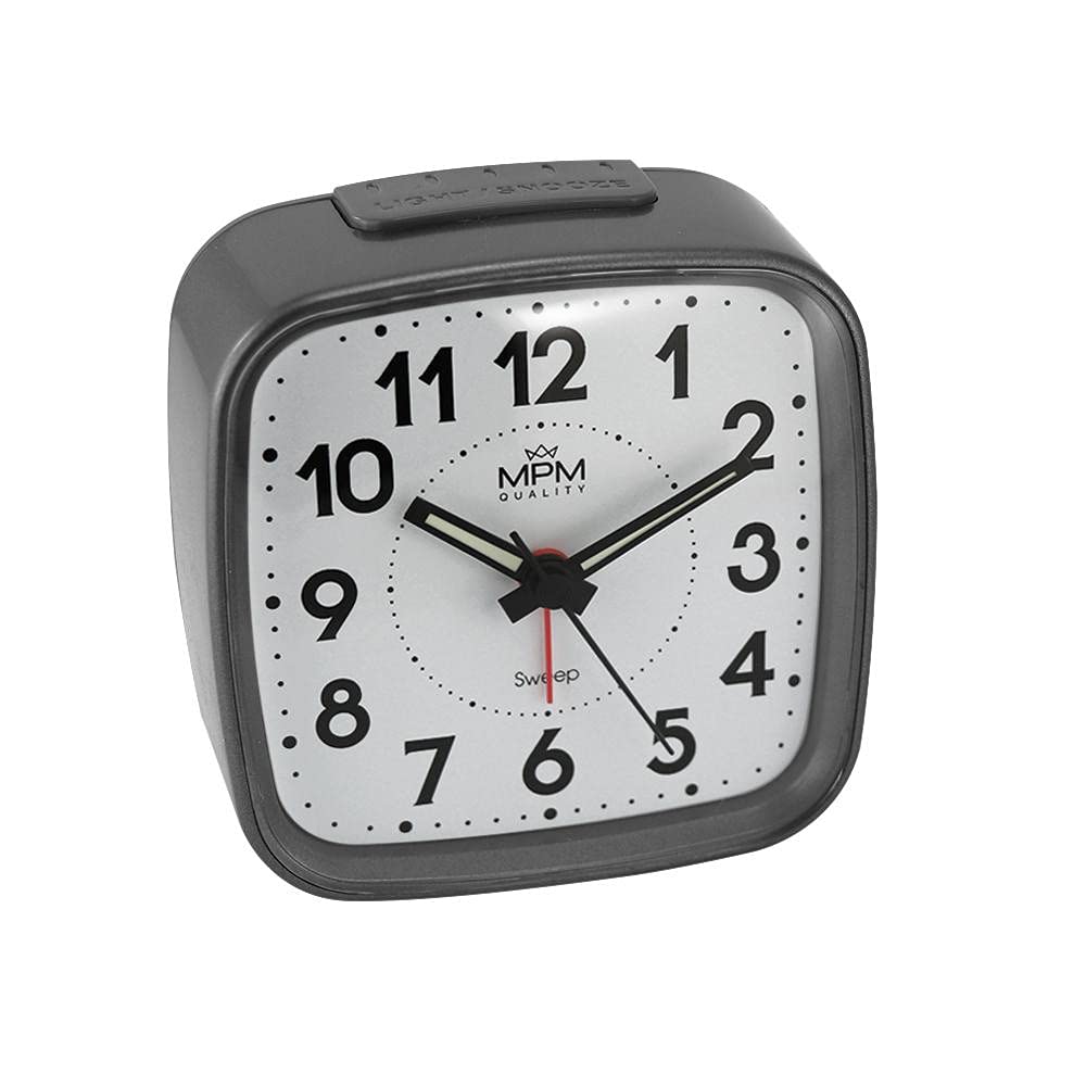 MPM Quality LecWec Alarm Clock, Grey, Small/Normall