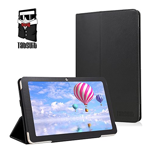 TabSuit174; Black PU Leather Case Cover Stand for Dragon Touch M10X Tablet