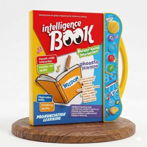 Image of Alphabet Learning Book for Kids - Interactive Talking Sound Book with Music | ABC Letters, Numbers&Shapes Educational Toy | Preschool Learning for Toddlers Boys Girls